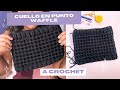 🧶Cuello en punto waffle tejido a CROCHET Todas las tallas🧶