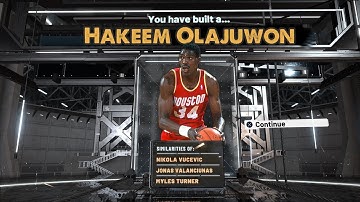 NBA 2k20 Post Scorer Hakeem Olajuwon/Dirk Nowitzki type build
