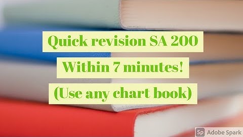 CA Final|Revise SA 200-overall objective of independent auditor & conduct of audit in accordance SA