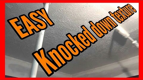 How to get a knocked down texture without a sprayer