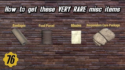 How to get these VERY RARE misc items - Fallout 76