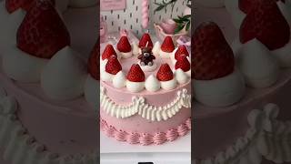 Sweet Afternoon Mood with Strawberry Cake 🍓🍰. #StrawberryCake #AfternoonVibes #DessertLovers