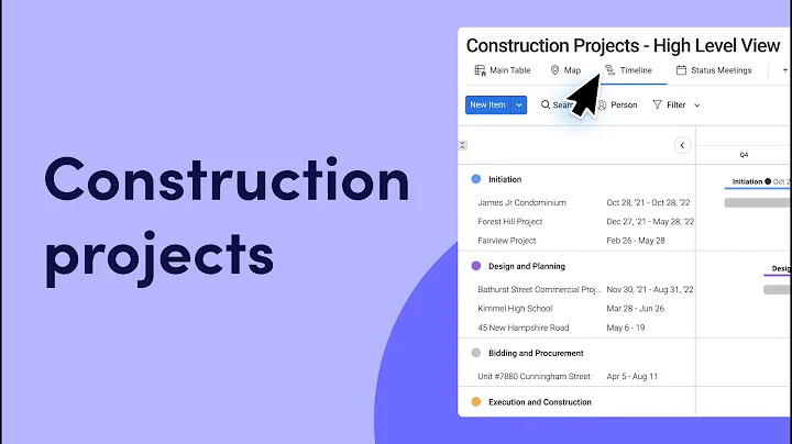 Manage your construction projects | monday.com tutorials