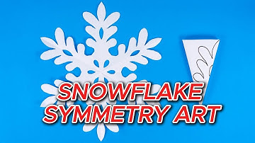 Magical Snowflake Symmetry Art Fun for Young Kids, Kindergarten and Preschoolers