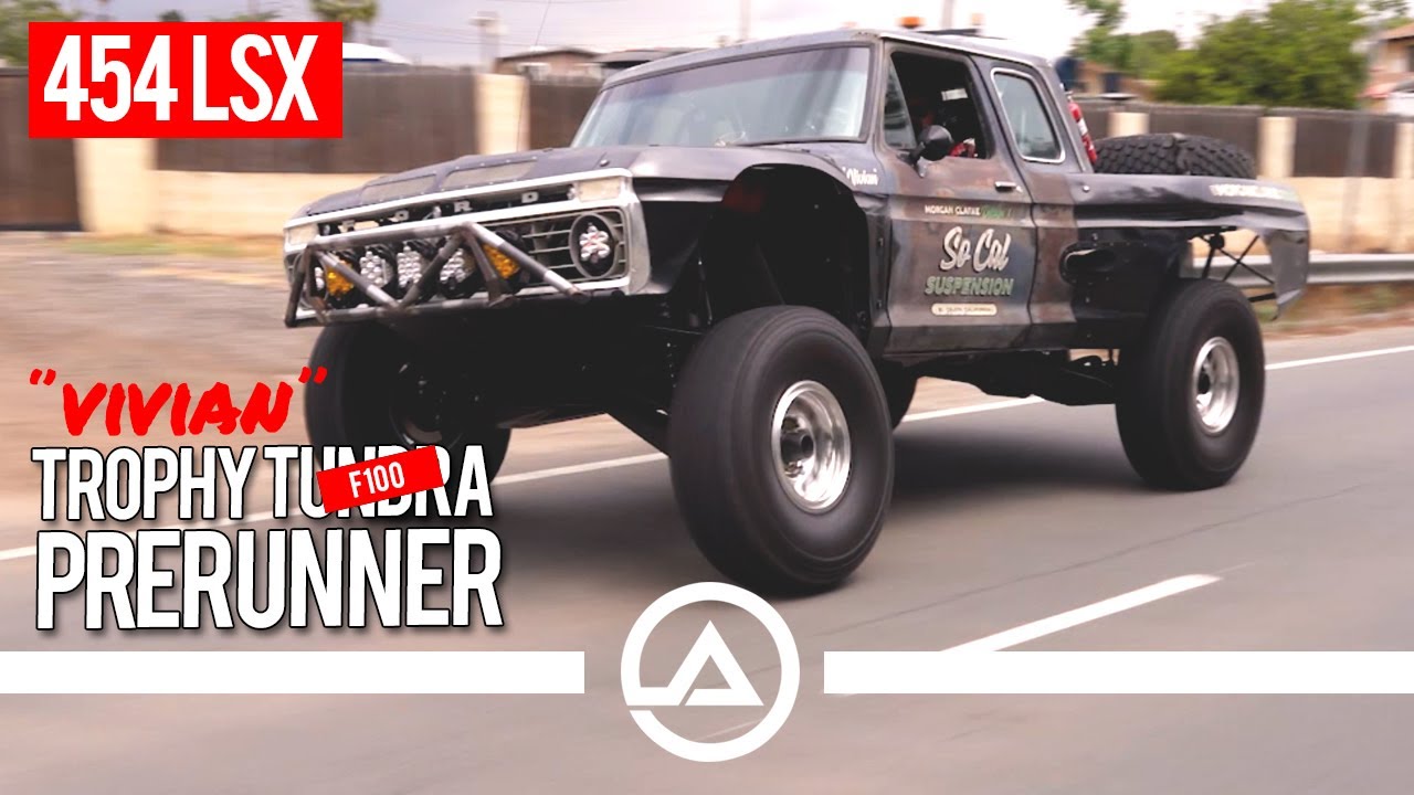 ⁣Ford F100 Trophy Truck “Barely Street Legal” Throwing Down!!