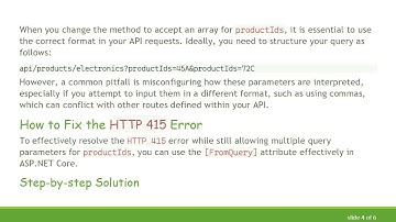 Resolving HTTP 415: Adding a String Array Parameter in ASP.NET Core API