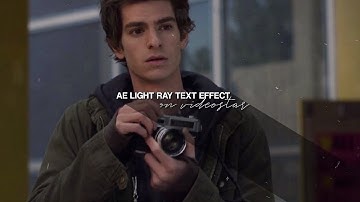 ae light ray text effect on videostar