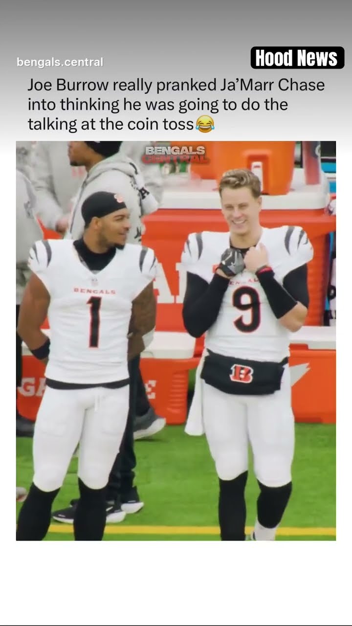 He got jokes #hoodnews #joeburrow #jamarrchase #bengals #prank #lol #nfl #omg #how #wow #lmao #funny