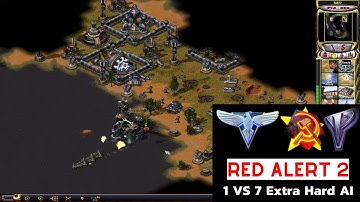 Red Alert 2 1 vs 7 Brutal AI: Don