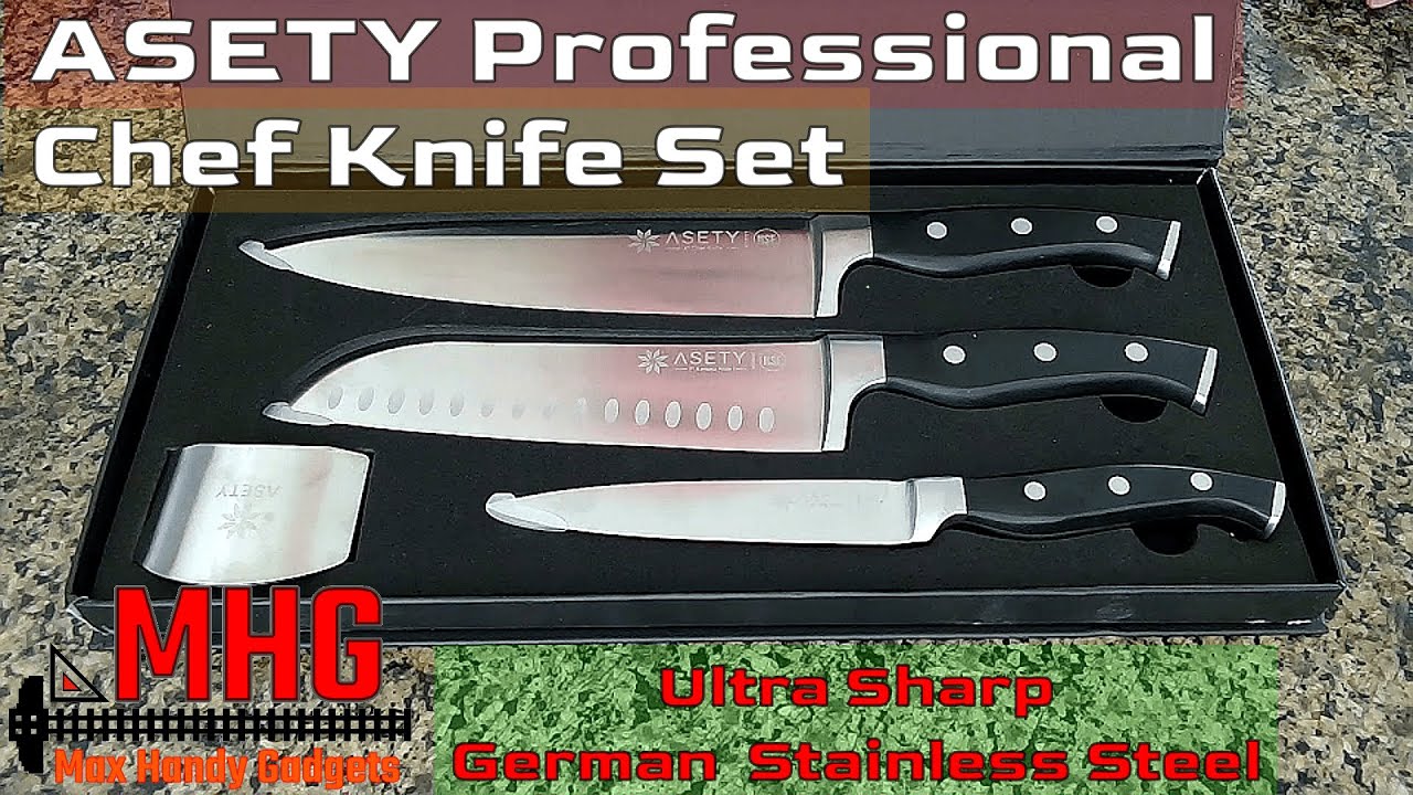 ASETY Kitchen Knife Professional Chef Knife Set, Unboxing 