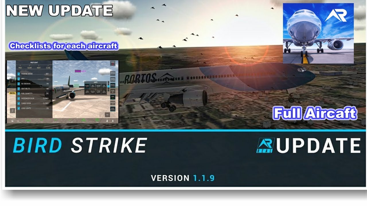 RFS - Real Flight Simulator v.1.1.9 New Update Full ( BIRD STRIKE ...