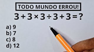 5 QUESTÕES DE MATEMÁTICA BÁSICA - Nível 1 - Prof.Marcelo