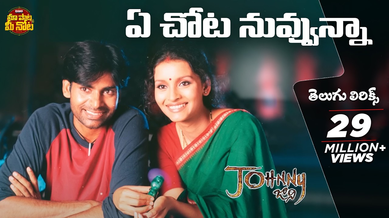 #YeChotaNuvvunna Full Song With Telugu Lyrics | Johnny Movie  | Maa Paata Mee Nota | Pawan Kalyan