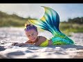 Little girl turns into mermaid