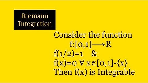 #2||Riemann Integrable function ||Maths for Graduates