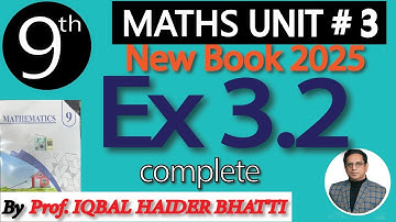 Chap #3| Sets & Functions| Ex 3.2 complete |9th Class New Edition 2025 Math|Lec 4