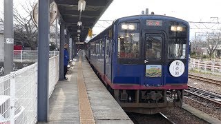 のと里山里海号！のと鉄道NT300形301+302 穴水行き 七尾駅