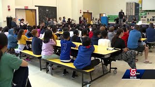Olympic swimmers share water safety tips with students