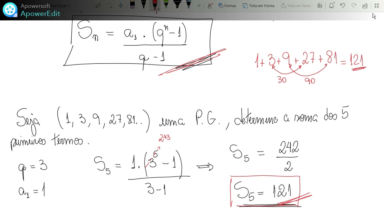 Determine O Numero De Termos Da Pg 1 2 256