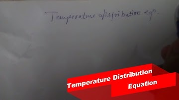 Temperature distribution equation