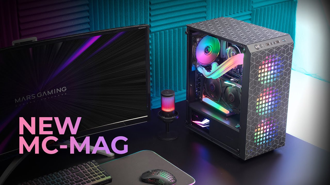 ATX Gaming Case with Double Magnetic Mesh and Fixed RGB Fans MC-MAG