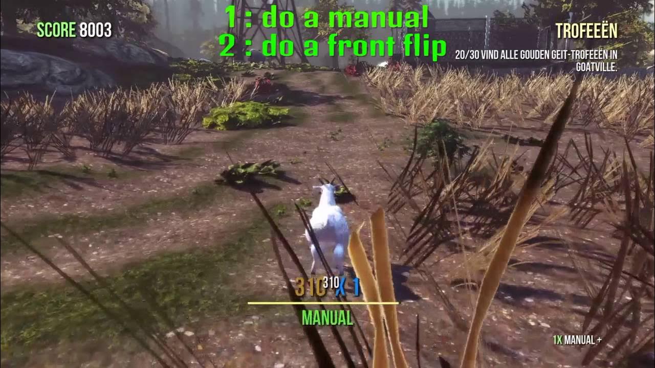 Goat simulator : manual 3 times in a combo quest - YouTube
