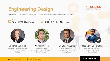 Webinar 7: Engineering Design: Data Science, Machine Learning and AI