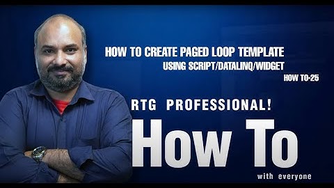 How TO-25 Using Ross Xpression Paged Loop Data  كيفية البرنامج التعليمي