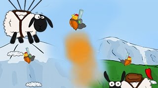 Crazy chicken shoot sheep - CocoJump gameplay | Бодрая курица стреляет в овец - игра в CocoJump screenshot 3