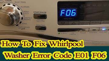 whirlpool washing machine error code e01 f06