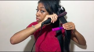 How To Flat Iron Weave Bone Straight Red Virgin Hair Weave How