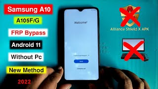Samsung A10 (A105F/G) Android 11 FRP Bypass Without Pc | Samsung A105F/G Gmail Lock Remove 2022