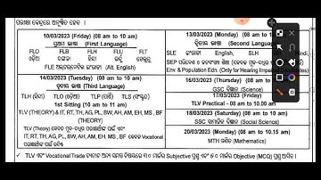 10th class sa2 Exam time table 2023/class 10 Sa2 exam questions paper answer 2023 /Sa2 Time Table