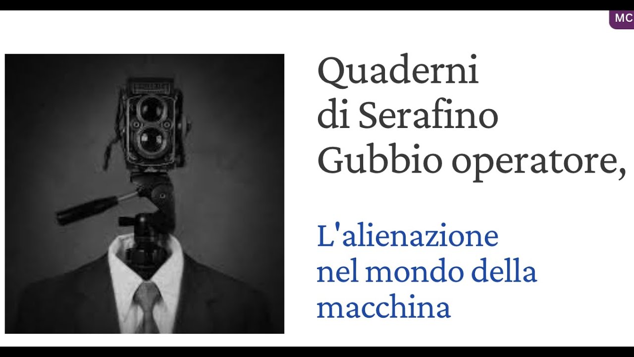Quaderni di Serafino Gubbio operatore, Luigi Pirandello. L'alienazione nel mondo della macchina Quaderni di Serafino Gubbio operatore, Luigi Pirandello. L'alienazione nel mondo della macchina