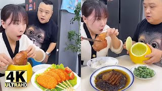 Funny Husband and Wife Eating Show - Epic Food Battle!🤣😂# asmr# Delicious L food and stuff# food