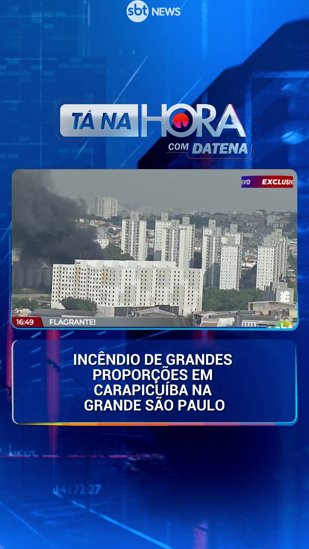 Exclusivo: incêndio atinge depósito de materiais de construção | Tá na Hora (19/12/24)
