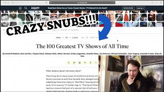 Reacting To Varietys Top 100 TV Shows of All Time List