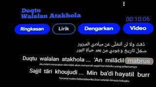 [CCP] Mentahan Lirik Lagu 'Duqtu Walalan Atakhola' || Story' Wa Sholawat
