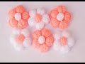 Crochet puff stitch flowers very easy