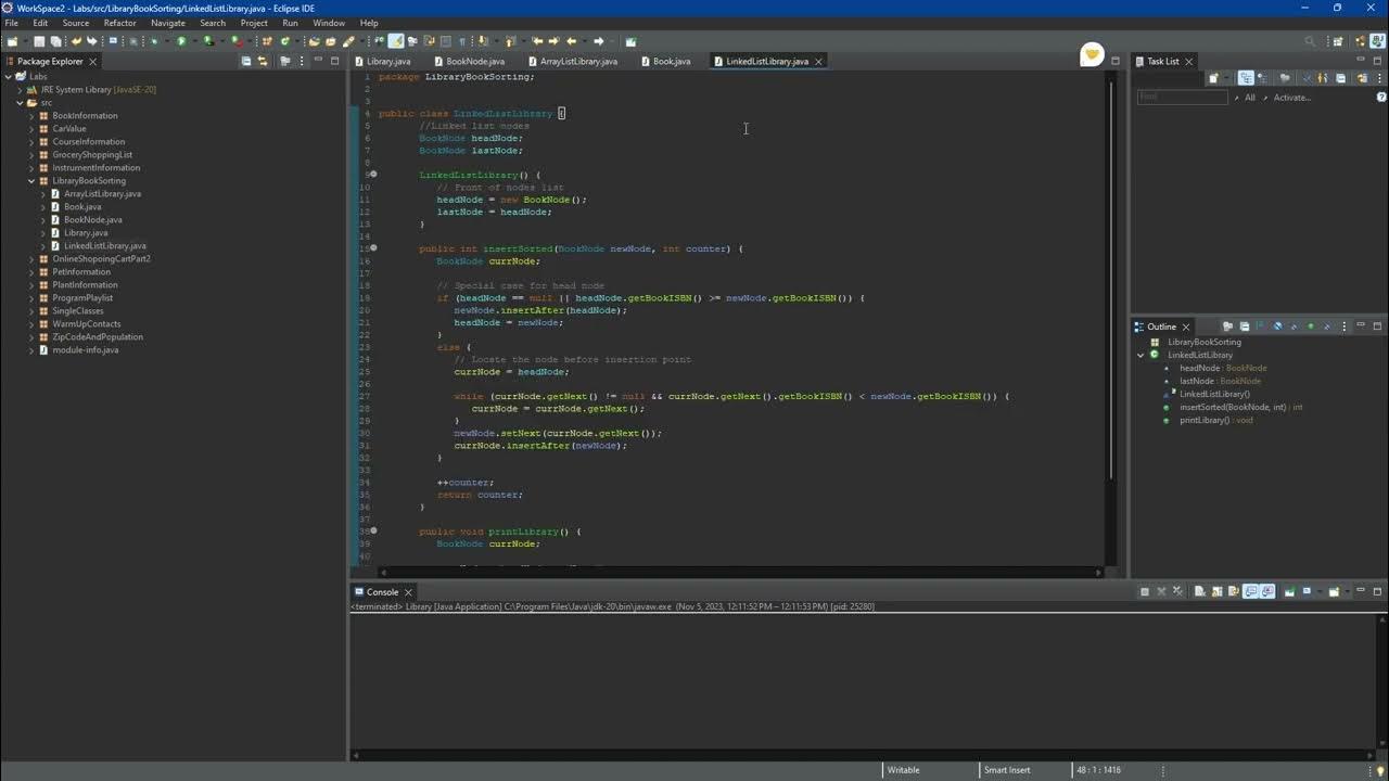 Java Lab: Library book sorting - YouTube