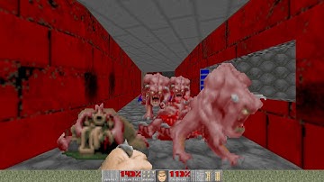 Ultimate Doom (E2M5: Command Center) walkthrough 100% Kills, Secrets and Items (Levels Flipped)