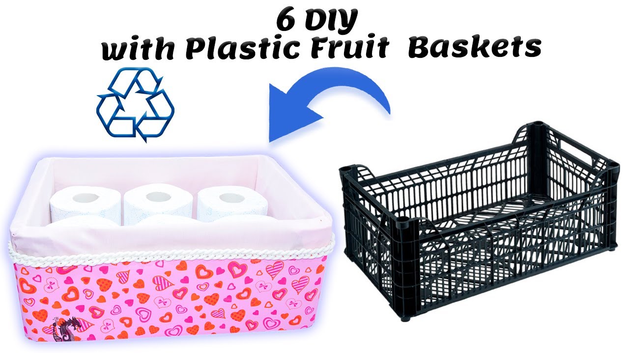estudiante universitario aquí presentación 6 manualidades sencillas y útiles con cestas de plástico para frutas |  Manualidades