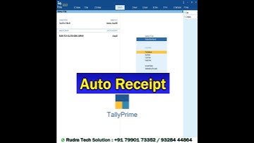Auto Receipt From Sales Register In #tally #tallyprime #Software #Tallysolutions #rudratechsolution