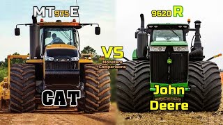 Challenger MT975E VS John Deere 9620R - size/power comparison (Largest Challenger vs Largest DEERE)