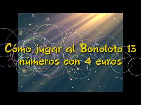Cómo jugar al bonoloto 13 números con 4 euros (tutorial)