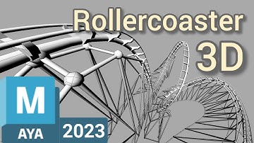 Rollercoaster 3D Modeling. Animated with MASH (Autodesk Maya Tutorial)