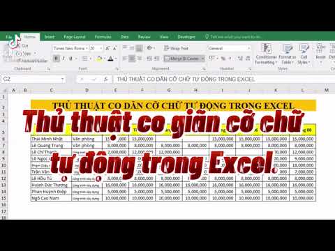 THỦ THUẬT CO GIÃN CỞ CHỮ TỰ ĐỘNG TRONG EXCEL