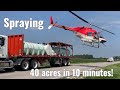 Helicopter crop dusting