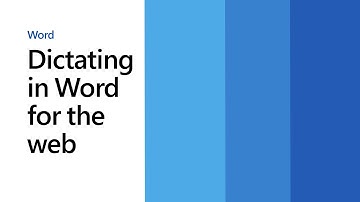 How to use Dictation in Microsoft Word for the web