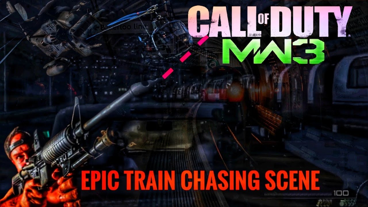 CALL OF DUTY EPIC TRAIN CHASING SCENE - YouTube